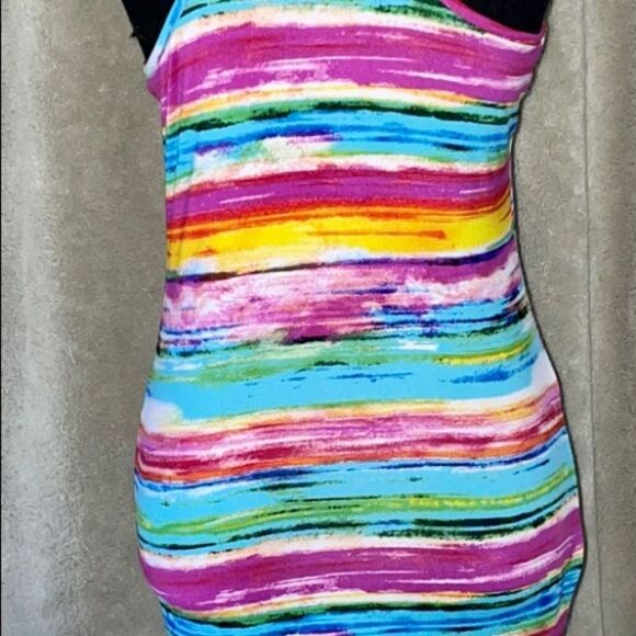 🆕 LOVE Bodycon racerback style tank dress sz M - Picture 2 of 6